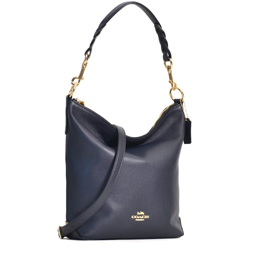 Coach Abby Duffle Shoulder Bag F31507 Midnight Leather Gem